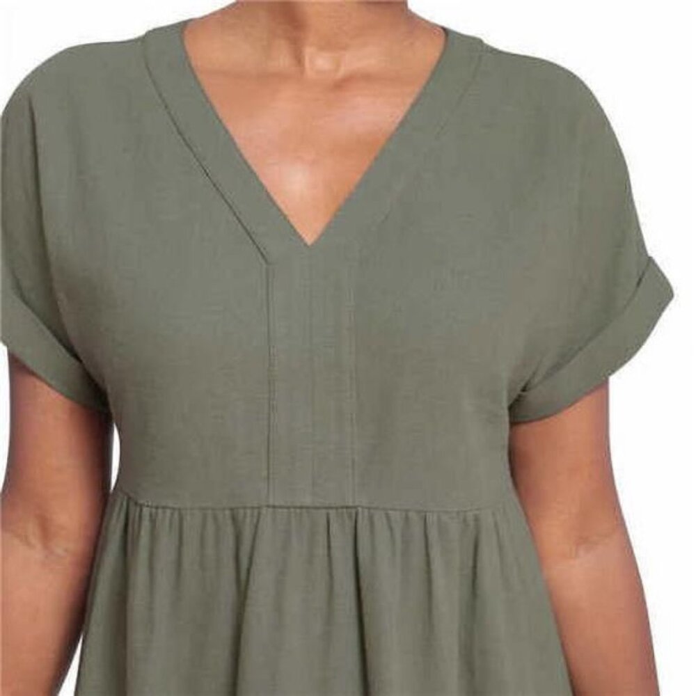 Briggs Womens Long Dress Dusty (Olive, X-Small) - Picture 5 of 5